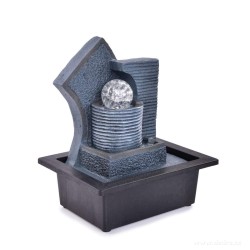 26 cm kaskáda se zenovou koulí, pokojová fontána, s LED osvětlením, s LED osvětlením
