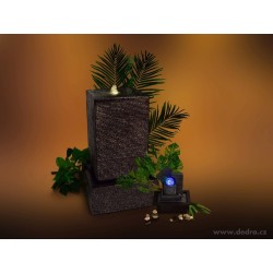 26 cm kaskáda se zenovou koulí, pokojová fontána, s LED osvětlením, s LED osvětlením